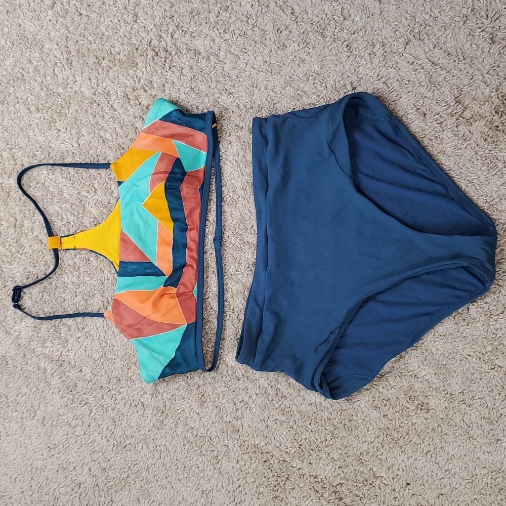 Prana Women panties/bra swim two piece padding inseat beach pool sz M